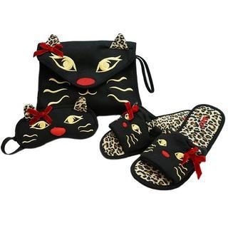 Betta Red Nose Cat Slippers Travel Set