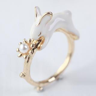 Beaded Rabbit Ring