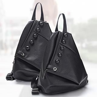 Rabbit Bag Faux-Leather Buttoned Backpack