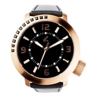 t. watch Diamond Lens Glass Genuine Leather Strap Watch