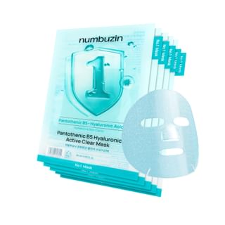 Numbuzin - No.1 Pantothenic B5 Hyaluronic Active Clear Mask Set 5 Sheets 26Ml X 5 Sheets
