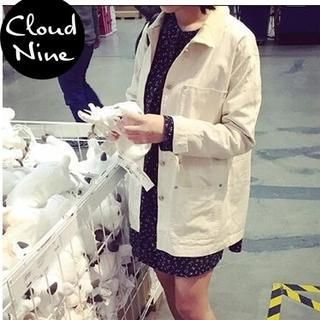 Cloud Nine Corduroy Collar Buttoned Jacket