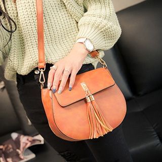 Youme Tassel Flap Shoulder Bag