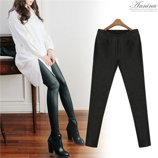 ANNINA Faux-Leather Skinny Pants