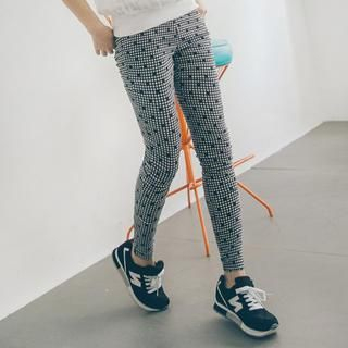 Tokyo Fashion Gingham Star Print Slim-Fit Pants