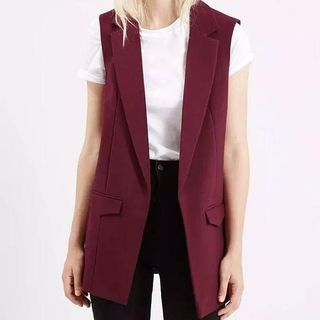 Chicsense Lapel Long Vest