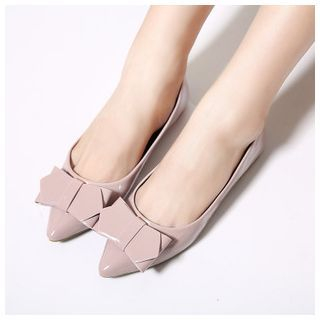Anran Bow Pointy Accent Flat