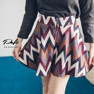 PUFII Pattern A-Line Skirt