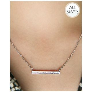 Miss21 Korea Bar-Pendant Silver Necklace