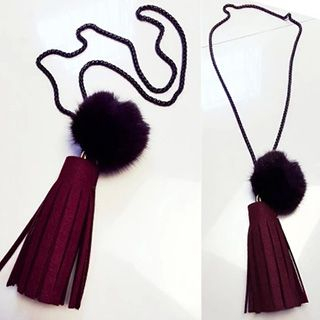 EPOQ Furry Tasseled Necklace