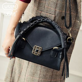 Youshine Embellished Lock Shoulder Bag