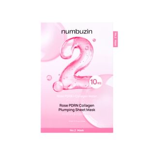 Numbuzin - No.2 Rose Pdrn Collagen Plumping Sheet Mask 10Pcs Set 33Ml X 10 Sheets