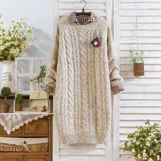 Rosadame Cable Knit Sweater Dress