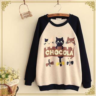 Fairyland Cat Print Sweatshirt