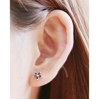 Miss21 Korea Flower Silver Earrings
