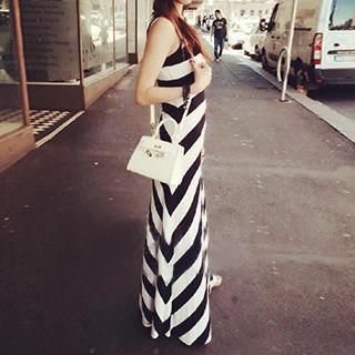 Rocho Sleeveless Striped Dress