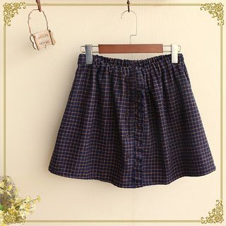 Fairyland Button-front Check Skirt