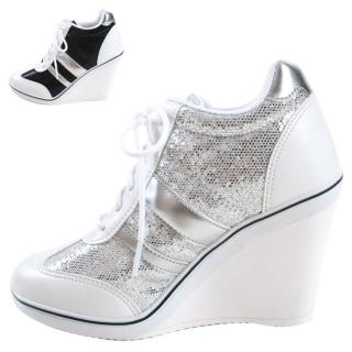 Buy Blingstyle Shoes Metallic Sneaker Wedges 1022752348
