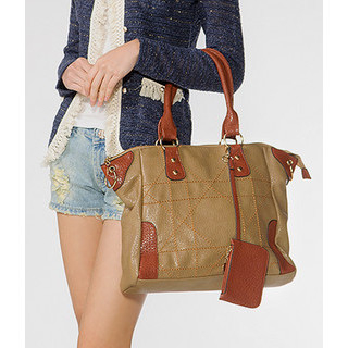 yeswalker Stitched Tote Light Brown - One size