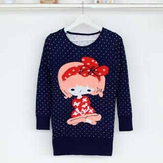 59 Seconds Girl Intarsia Knit Sweater