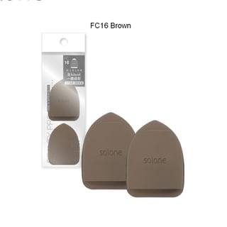 Solone - Souffle Q Finger Makeup Puff FC16 Brown - 2 pcs