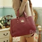 Crown-Detail Satchel