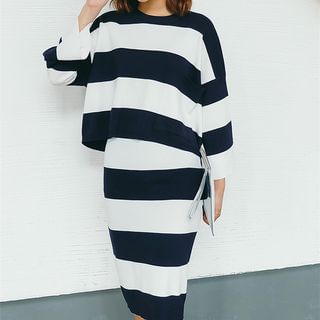 Porta Set: Striped Knit Top + Skirt