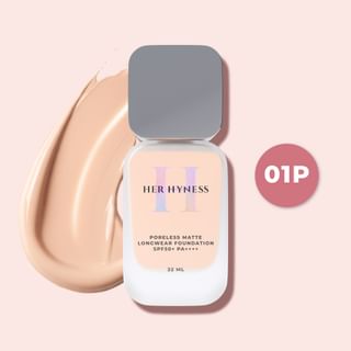 HER HYNESS - Poreless Matte Longwear Foundation SPF 50+ PA++++ 01P Very Light Rosy