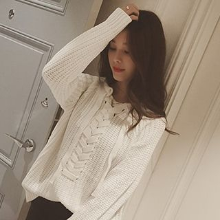 lilygirl Lace-Up Sweater