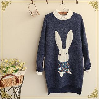 Fairyland Rabbit Applique Knit Top