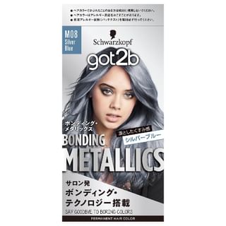 Schwarzkopf Japan - got2b Bonding Metallics Hair Color M08 Silver Blue