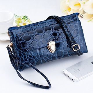 Pennyshine Faux-Leather Patterned Clutch