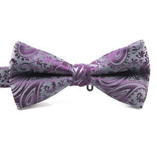 Xin Club Patterned Bow Tie Purple - One Size