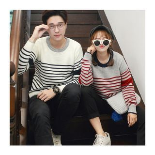 HotBlock Couple Matching Striped Sweater