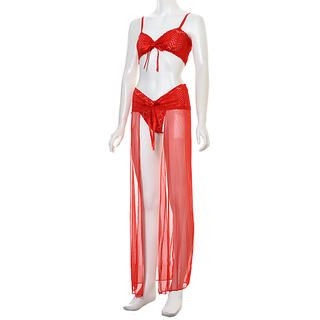 Set: Bikini Top + V-String Red - One Size