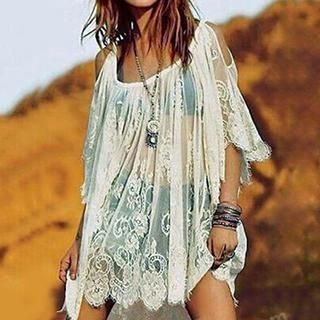 Sexy Romantie Lace Cover-Up Tunic