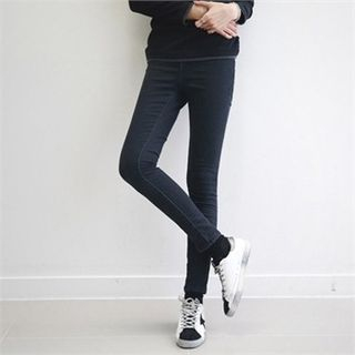 mayblue Band-Waist Skinny Jeans