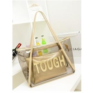 M.R. Lettering Clear Tote with Inner Bag