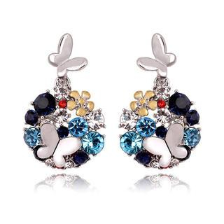 Best Jewellery Crystal Butterfly Drop Earrings