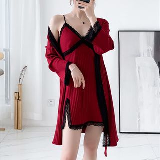Spaghetti | Pajama | Strap | Dress | Robe | Lace