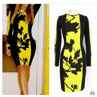 Persephone Print Panel Sheath Dress