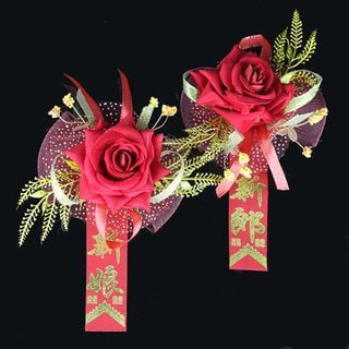 Rojo Wedding Flower Brooch