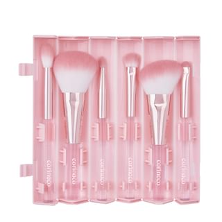 CORINGCO - Pink Roll Make Up Brush Set - Make-up-Pinselset