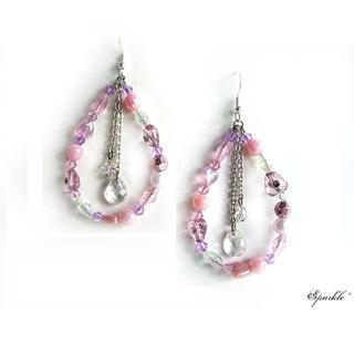 Fit-to-Kill Pink tear drop earrings