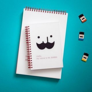 Full House Mustache Print Notebook (Medium)