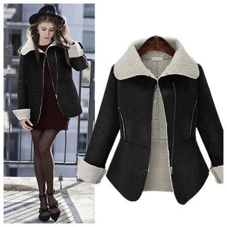 Cherry Dress Faux Shearling Jacket