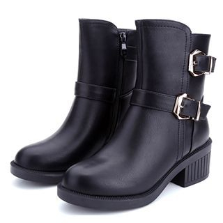 DUSTO Buckled Short Boots