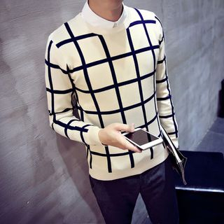 maxhomme Check Knit Top