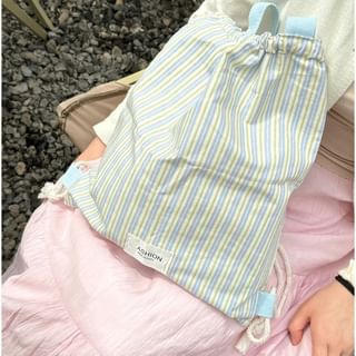 Striped Backpack Light Blue - One Size