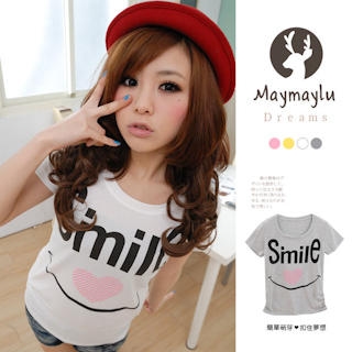 "Smile" Print Tee